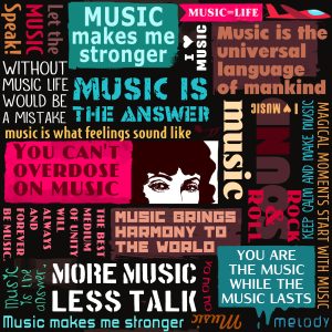 Papier Peint Typographie Musicale – Image 1