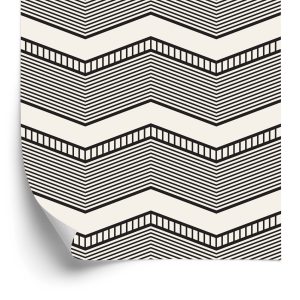 Papier Peint Géométrique - Zigzags Rétro – Image 2
