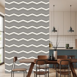 Papier Peint Géométrique - Zigzags Rétro – Image 4