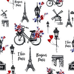 Papier Peint J'aime Paris – Image 1