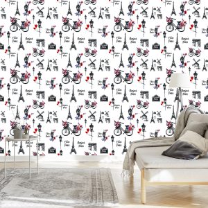 Papier Peint J'aime Paris – Image 3