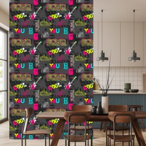 Papier Peint Collage Abstrait De La Jeunesse – Image 4