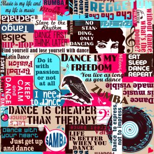 Papier Peint Typographie De La Danse – Image 1