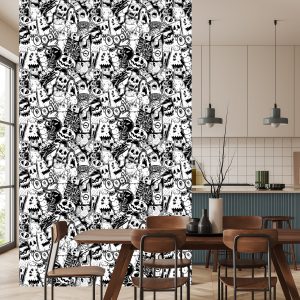 Papier Peint Monstres Noirs Et Blancs – Image 4