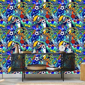 Papier Peint Jeunes Sport Graffiti Football – Image 5