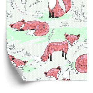 Papier Peint Renards Dans La Clairière – Image 2
