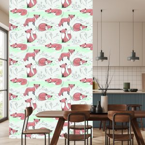 Papier Peint Renards Dans La Clairière – Image 4