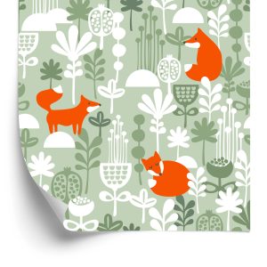 Papier Peint Renards Dans Une Clairière D'hiver – Image 2