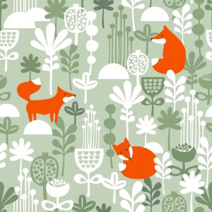 Papier Peint Renards Dans Une Clairière D'hiver – Image 1
