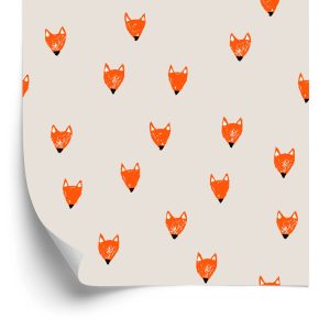 Papier Peint Renards Dessinés – Image 2