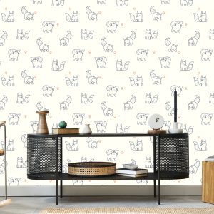 Papier Peint Renards Minimalistes – Image 5