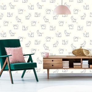 Papier Peint Renards Minimalistes – Image 6