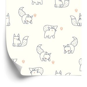 Papier Peint Renards Minimalistes – Image 2