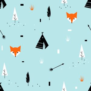 Papier Peint Renards Tipis – Image 1