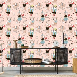 Papier Peint Renards Heureux Avec Des Inscriptions – Image 5