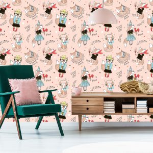 Papier Peint Renards Heureux Avec Des Inscriptions – Image 6