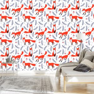 Papier Peint Renards Aux Baies – Image 3