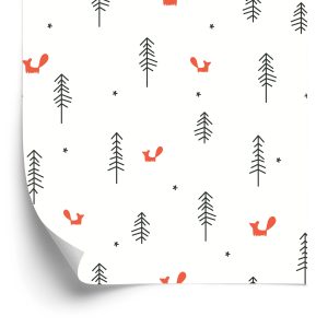 Papier Peint Renards Minimalistes – Image 2