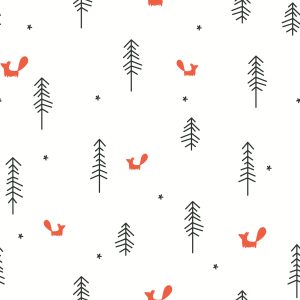 Papier Peint Renards Minimalistes – Image 1