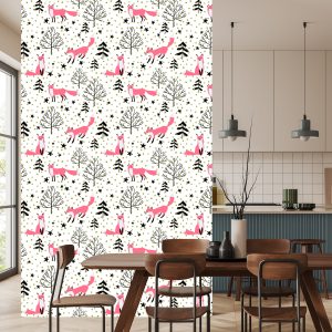 Papier Peint Renards Peints Dans La Forêt – Image 4