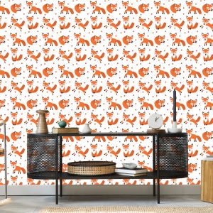 Papier Peint Heureux Renards Endormis – Image 5