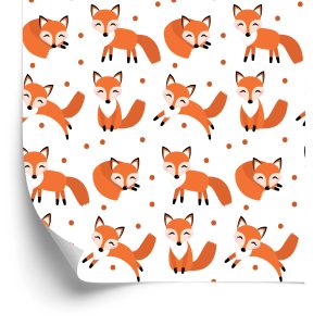 Papier Peint Heureux Renards Endormis – Image 2
