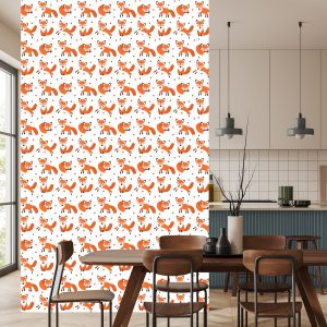 Papier Peint Heureux Renards Endormis – Image 4