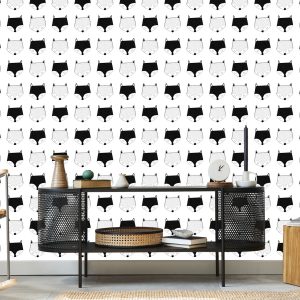 Papier Peint Renards Noirs Et Blancs – Image 5