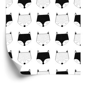 Papier Peint Renards Noirs Et Blancs – Image 2