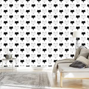 Papier Peint Renards Noirs Et Blancs – Image 3