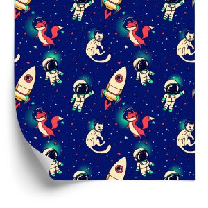 Papier Peint Renards Et Chats De L'espace – Image 2