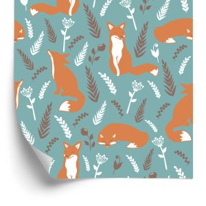 Papier Peint Renards Dans Le Grain – Image 2