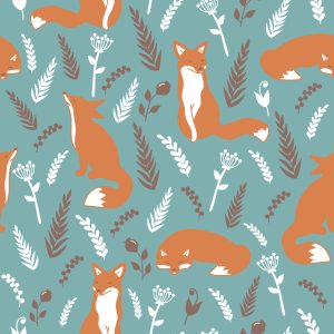 Papier Peint Renards Dans Le Grain – Image 1