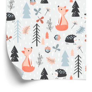 Papier Peint Un Renard Avec Un Hérisson Dans La Forêt – Image 2
