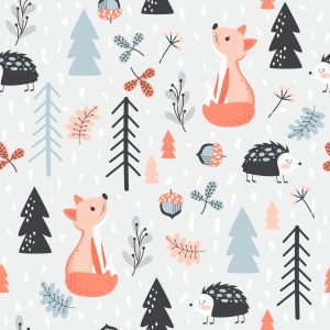 Papier Peint Un Renard Avec Un Hérisson Dans La Forêt – Image 1
