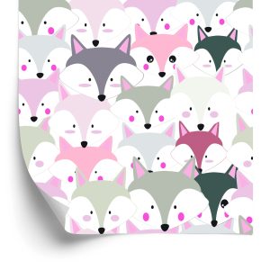 Papier Peint Renards Colorés – Image 2