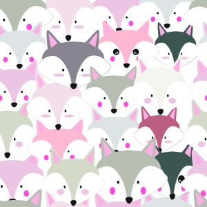 Papier Peint Renards Colorés – Image 1