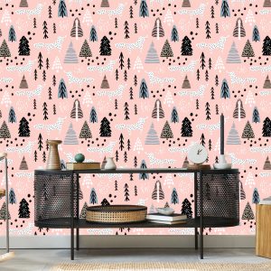 Papier Peint Renards Minimalistes Dans La Forêt – Image 5