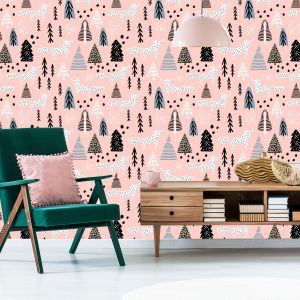 Papier Peint Renards Minimalistes Dans La Forêt – Image 6