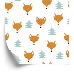 Papier Peint Renards Endormis Parmi Les Arbres – Image 2