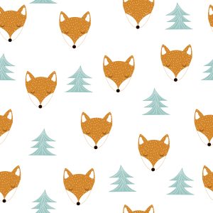 Papier Peint Renards Endormis Parmi Les Arbres – Image 1