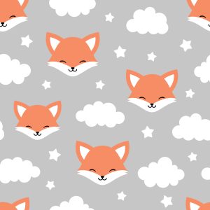 Papier Peint Renards Avec Des Nuages – Image 1
