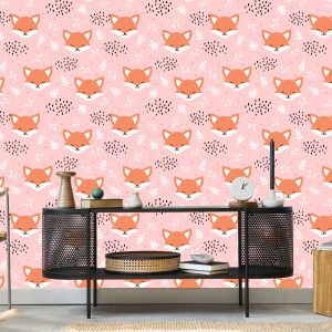Papier Peint Renards Heureux Avec Des Plantes – Image 5