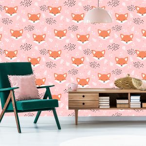 Papier Peint Renards Heureux Avec Des Plantes – Image 6