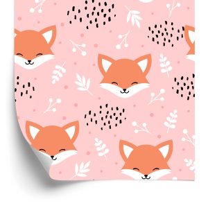 Papier Peint Renards Heureux Avec Des Plantes – Image 2