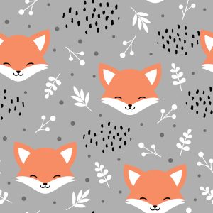 Papier Peint Renards Heureux Dans La Forêt – Image 1