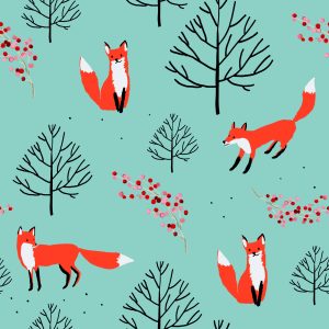 Papier Peint Renards Aux Fruits Des Bois – Image 1