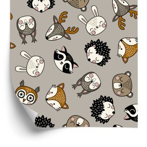 Papier Peint Heureux Animaux De La Forêt – Image 2