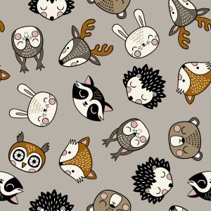 Papier Peint Heureux Animaux De La Forêt – Image 1