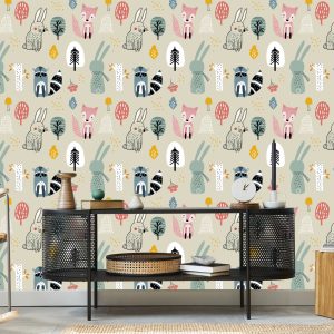Papier Peint Pour La Chambre Des Enfants Animaux De La Forêt – Image 5